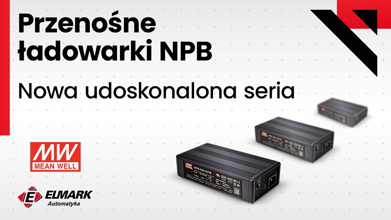 Przenośne ładowarki NPB - nowa udoskonalona seria od MEAN WELL