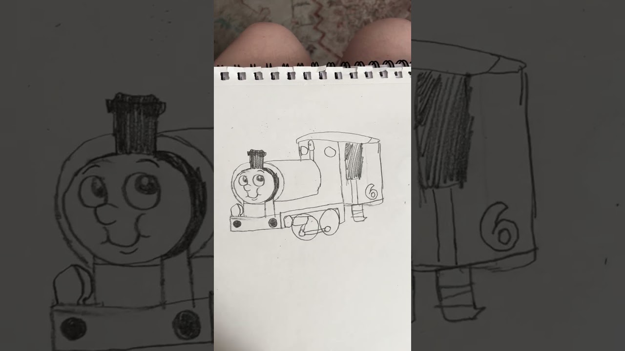 Drawing Percy the Small Engine (Fan Art Friday) finished lineart/coloring
