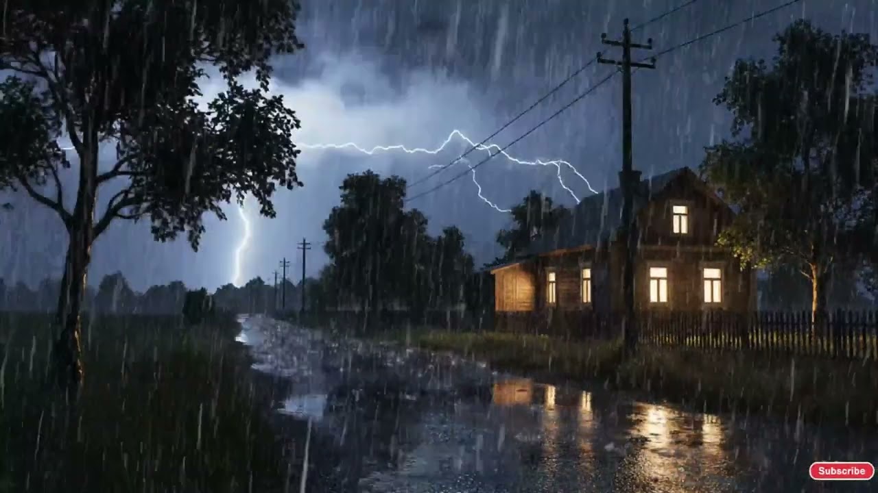 You Will Sleep in 5 Minutes 🌧️ Powerful Thunderstorm & Heavy Rain Sounds (10 Hours)