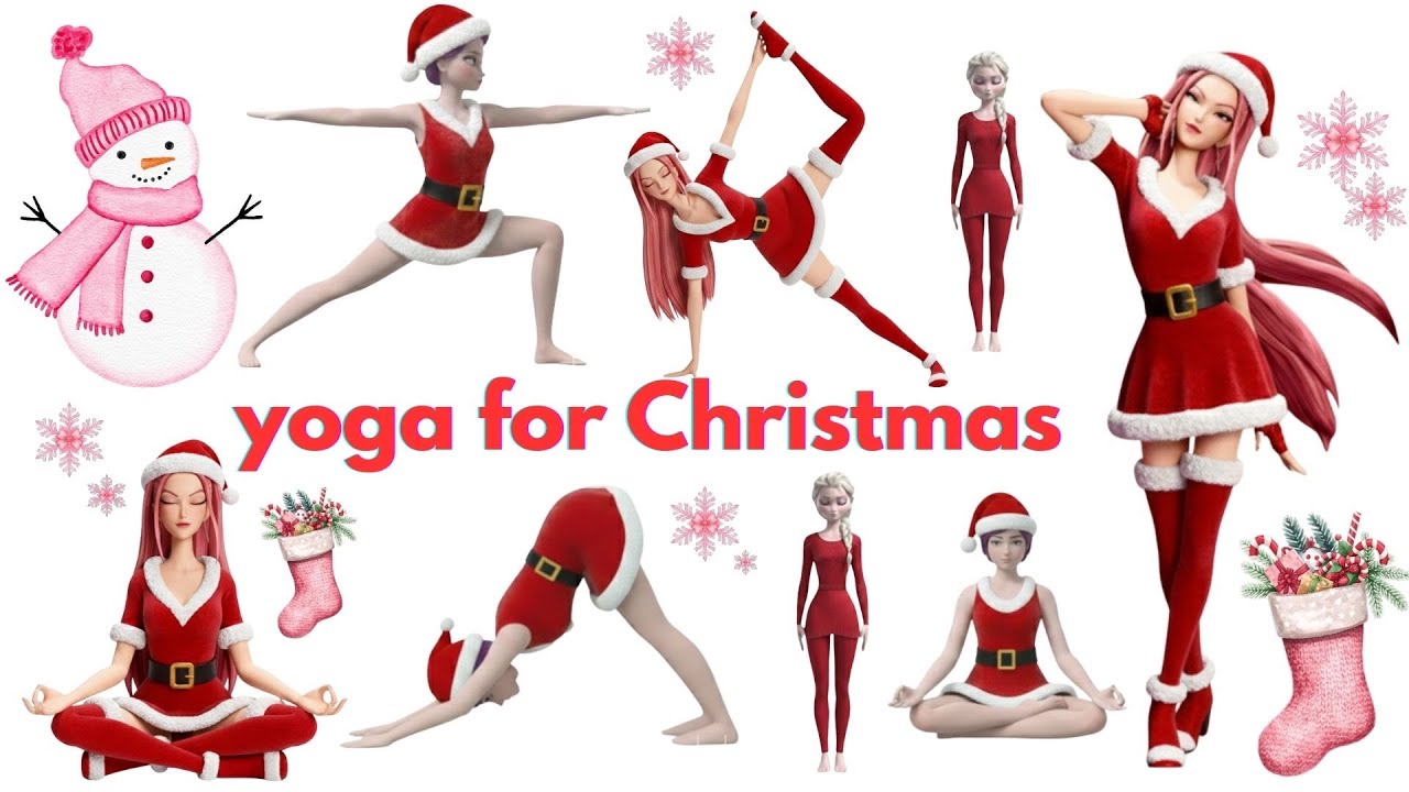 Yoga for children Christmas | yoga for flexibility with Rumi kpop #yogaforkids #kidsyoga #kpopidol  