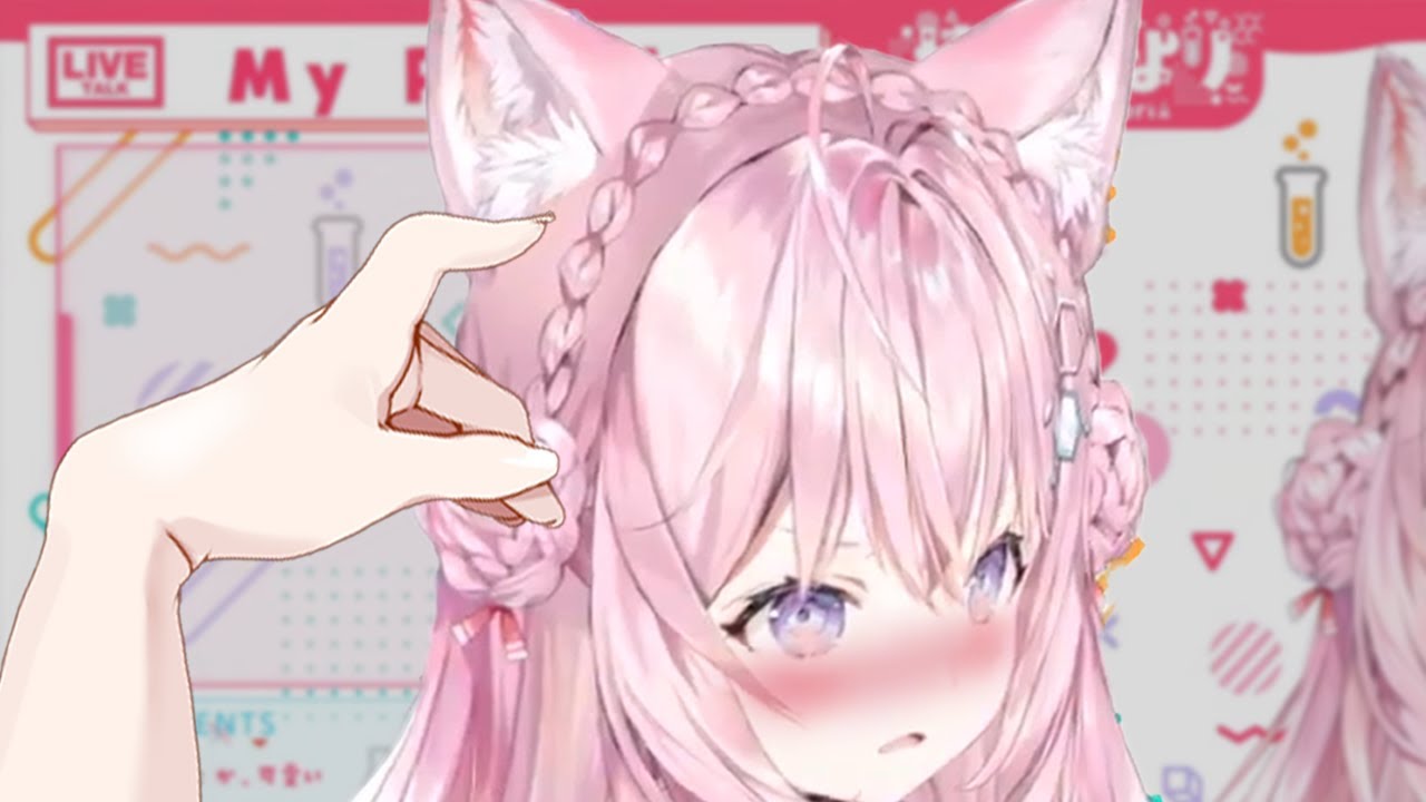 Koyori's reaction to her ears being touched