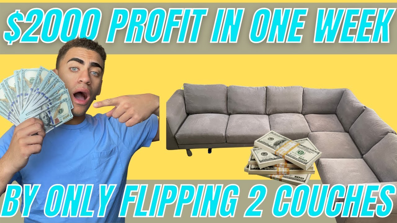Flipping Couches on FB marketplace for a $2000 PROFIT IN ONE WEEK | Couch Flipping