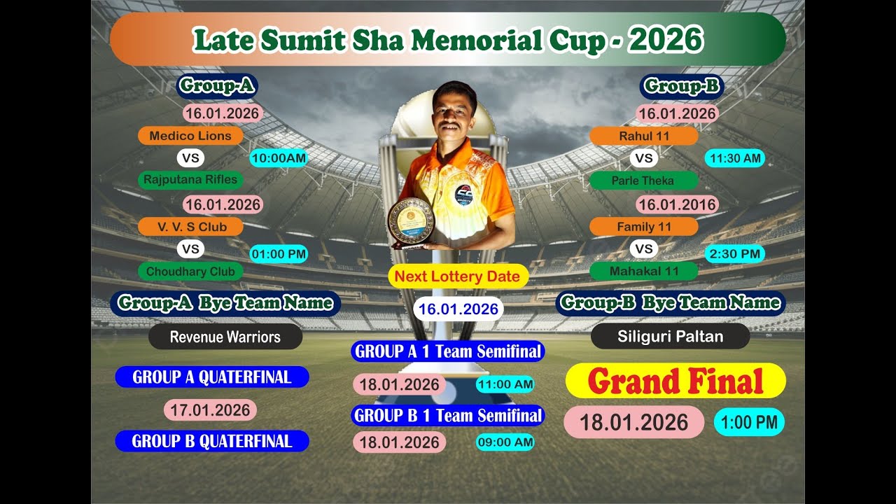 LATE SUMIT SHA MEMORIAL CUP 2026 | DAY 1 #live