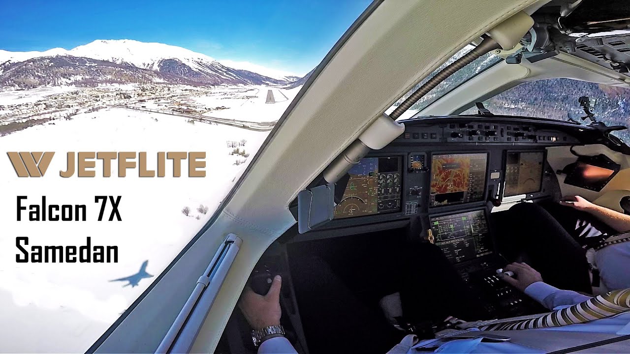 Jetflite's Falcon 7X at Samedan
