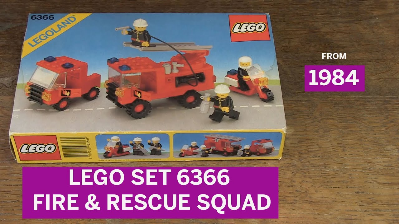 Unbox, build and review Lego set 6366 Fire & Rescue Squad from 1984. #lego #legoland