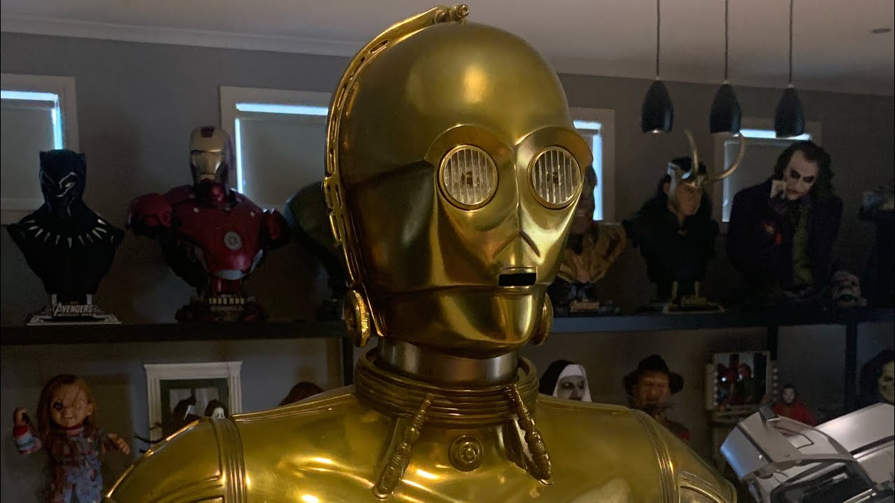 Sideshow Star Wars c3Po LifeSize bust he’s back after 10 years of collecting !!!