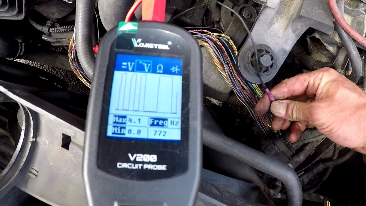 VDiagTool V200 Circuit Probe - Demo and Review of Oscilloscope Function to Fix Stalling VW Golf TDI