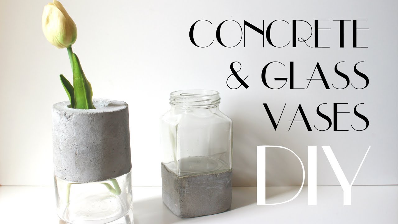 DIY - Concrete and Glass Vases