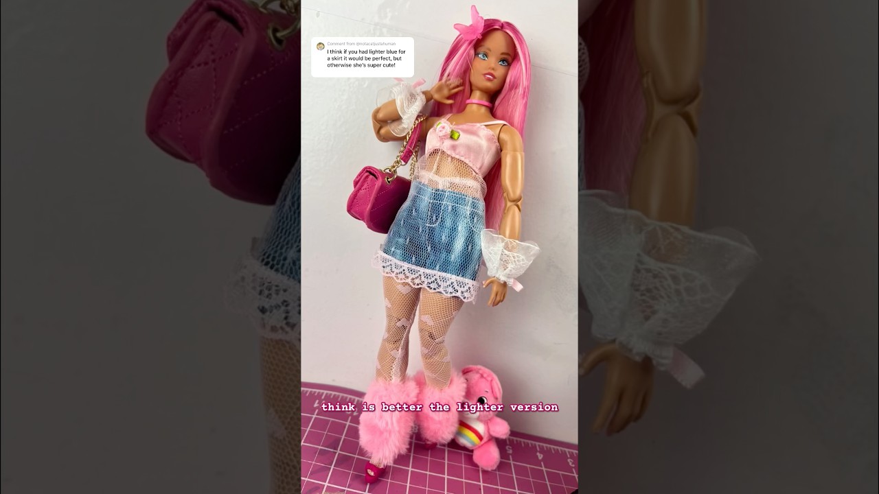 Doll Outfit - Light Blue &ldquo;Skirt&rdquo; Version! #dolloutfit #barbielook #barbieoutfit
