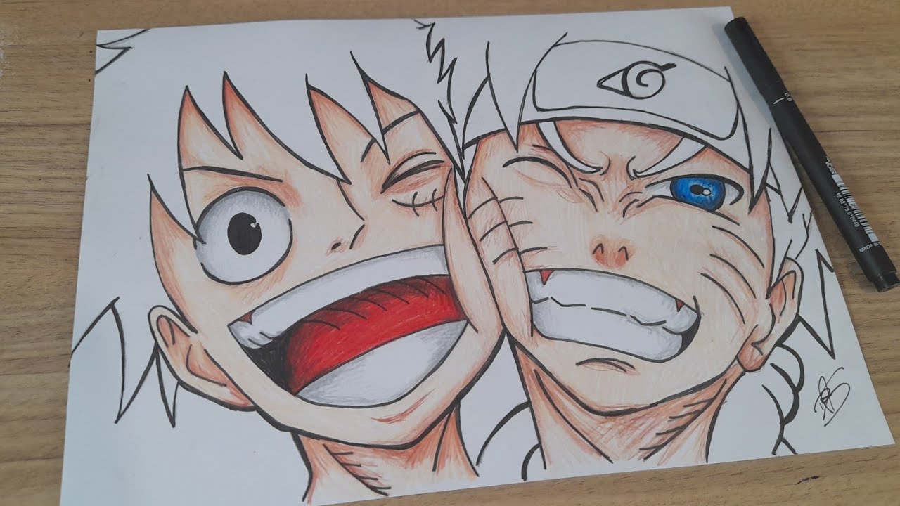 COMO DESENHAR NARUTO E LUFFY Parte 2