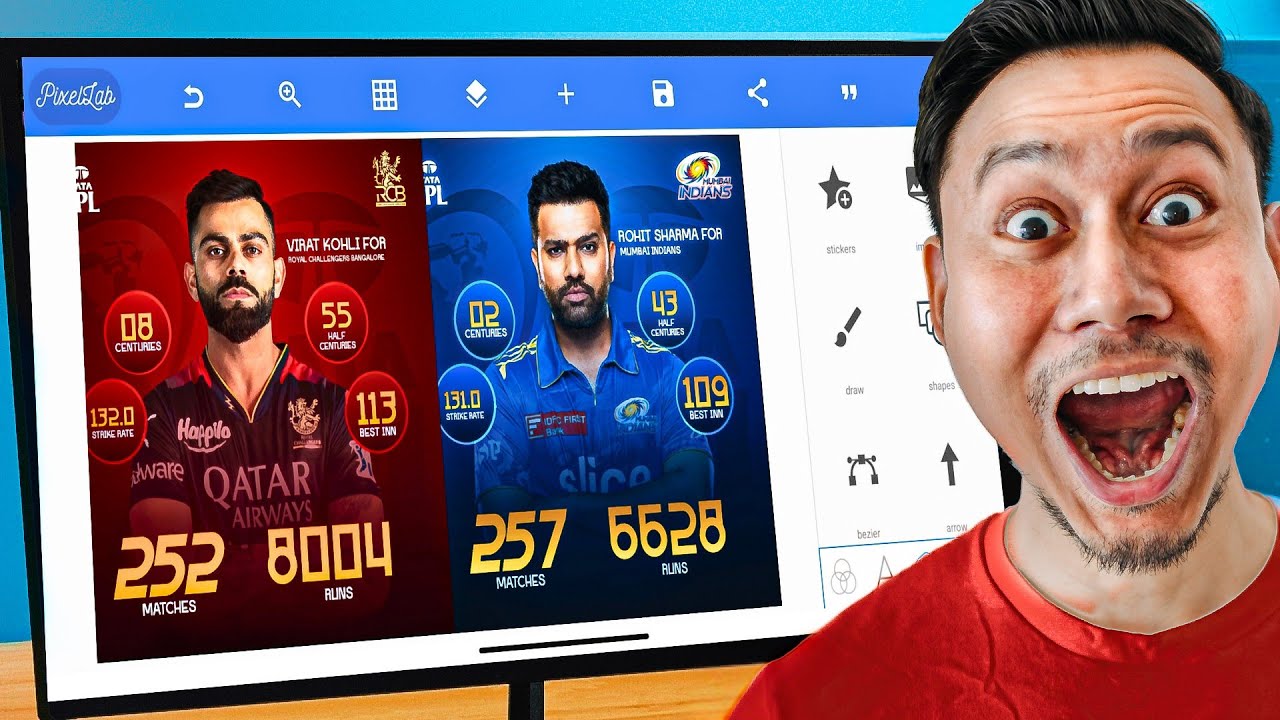 How to Create an IPL Cricket Poster in PixelLab (Step-by-Step) Tutorial
