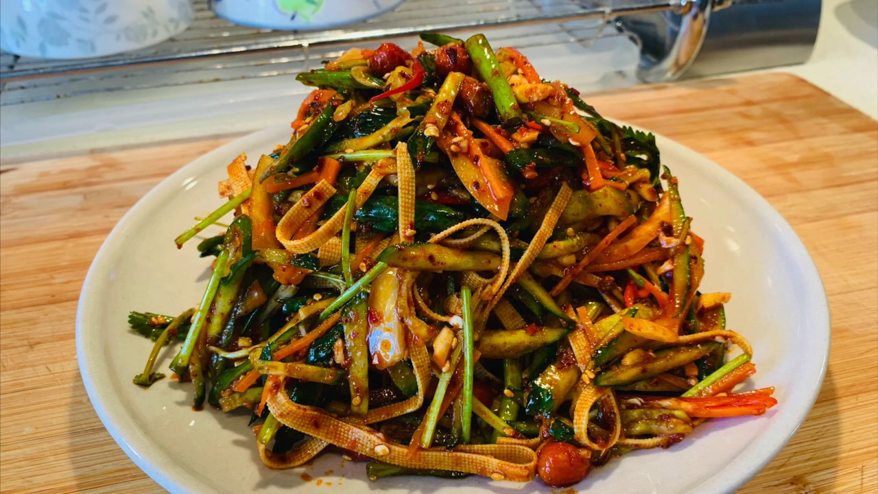 凉拌干豆腐 건두부 오이 무침