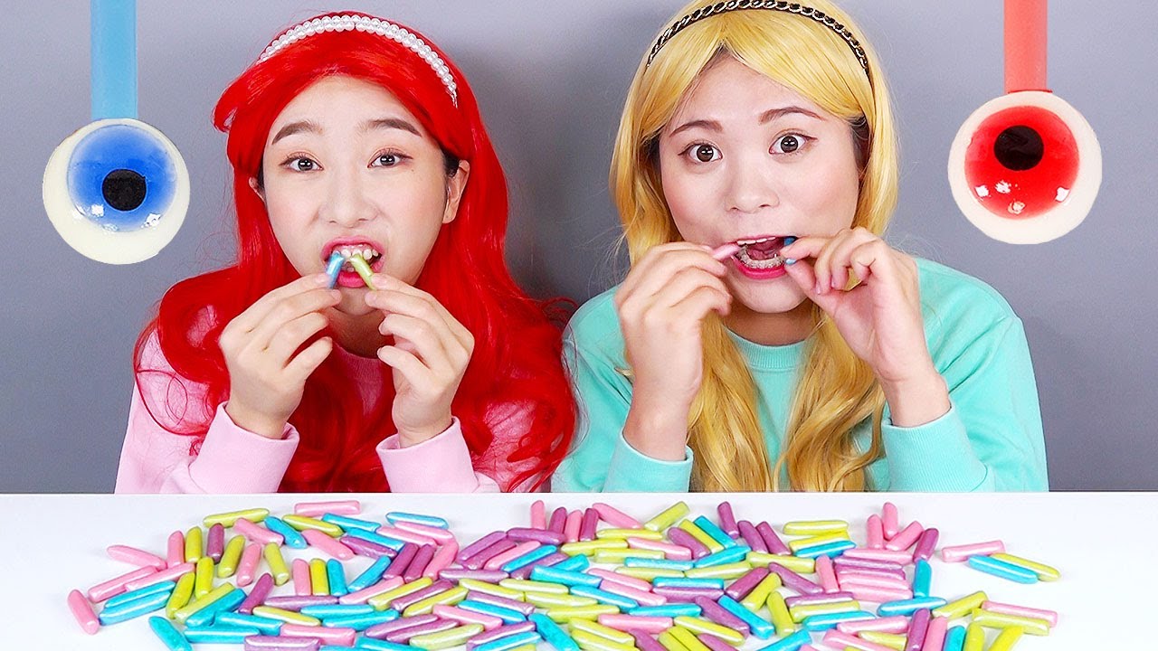 Mermaid Jelly Gummi Eyeball Jelly Mukbang DONA