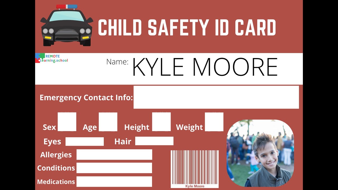 Child Safety ID Card - RemoteLearning.school
