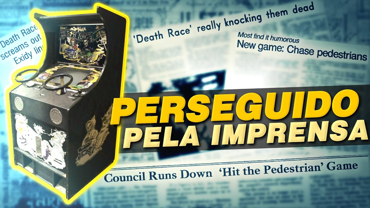 O PÂNICO MORAL AO REDOR DE DEATH RACE (1976) - O PRIMEIRO VÍDEOGAME CANCELADO PELA MÍDIA!