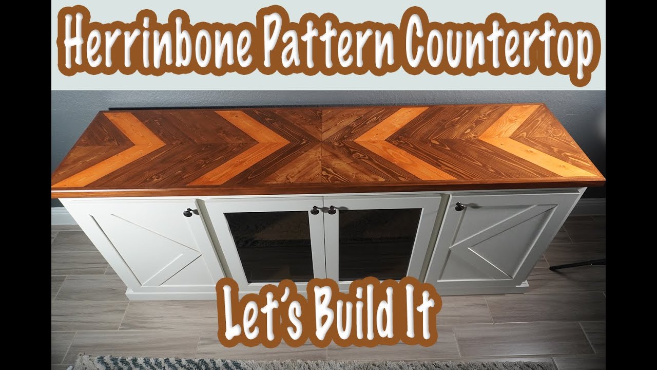 DIY - Herringbone Pattern Countertop