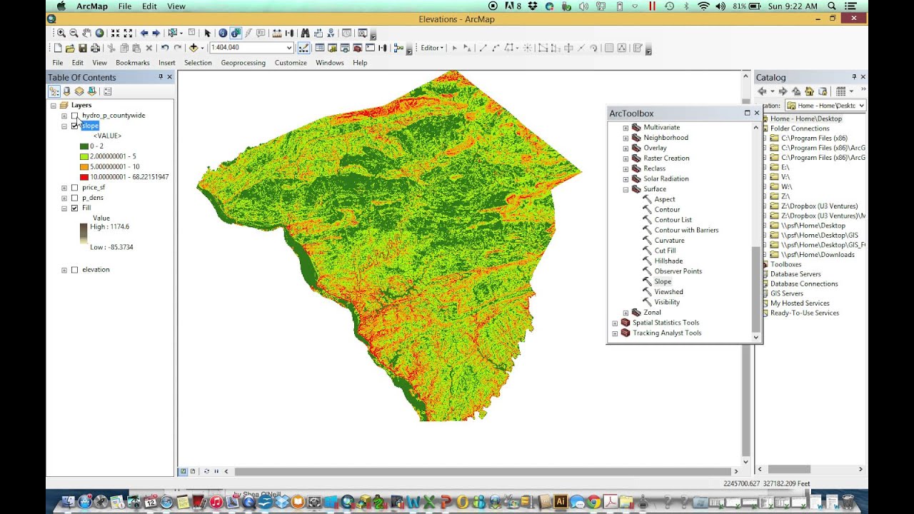 Surface Modeling 1 (Slope, Aspect, Hillshade)