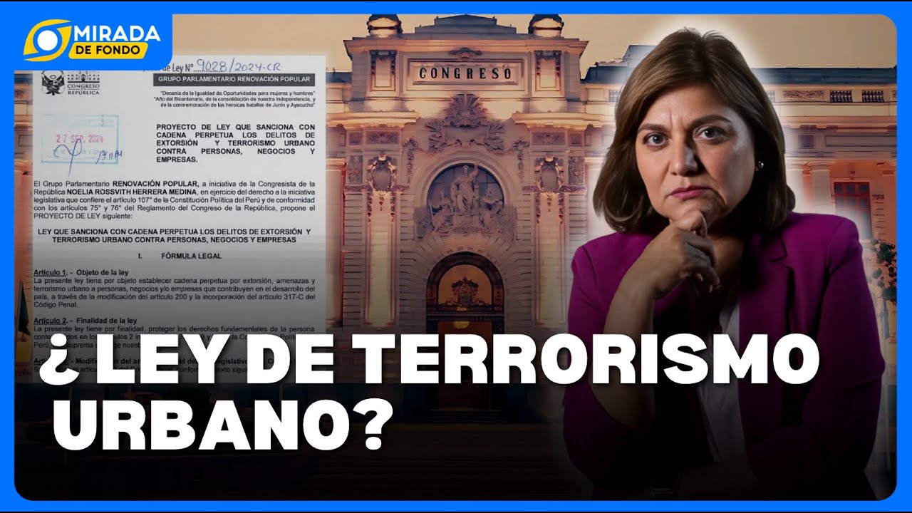 CONGRESO no aprob&oacute; norma de TERRORISMO URBANO | Mirada de fondo