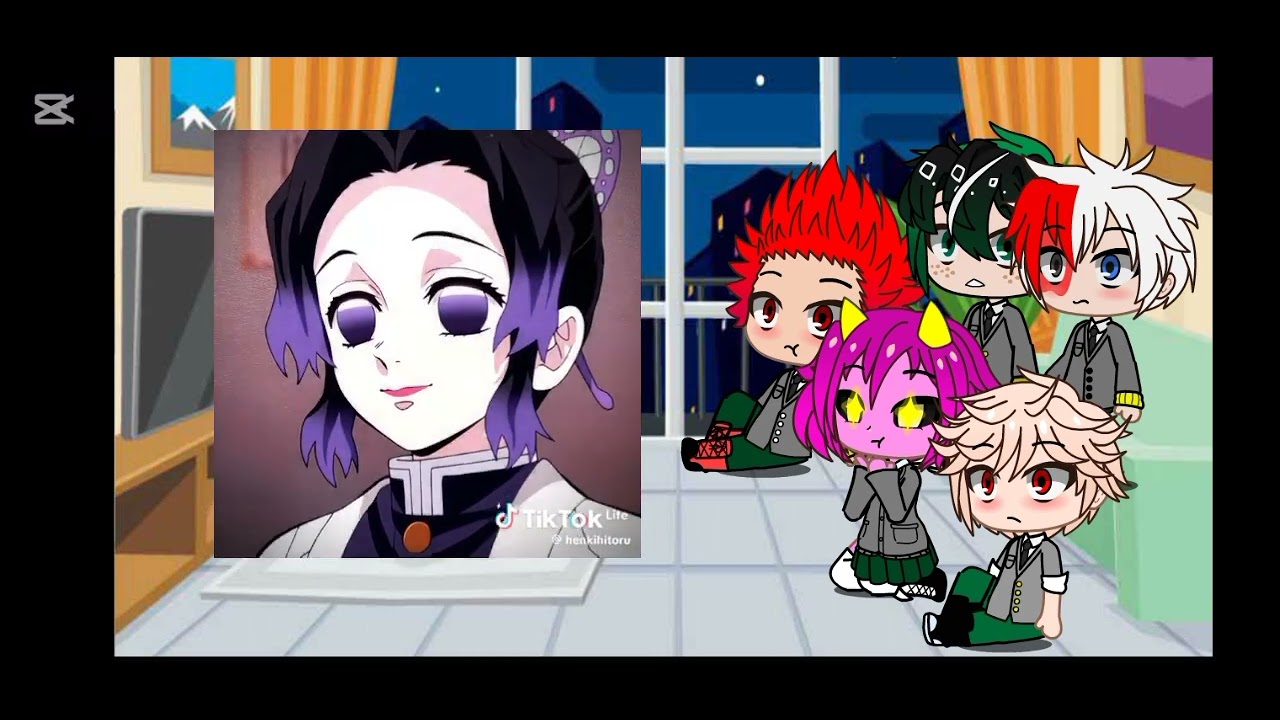 La clase 1A reaccionando a tn es Shinobu Kocho parte 1