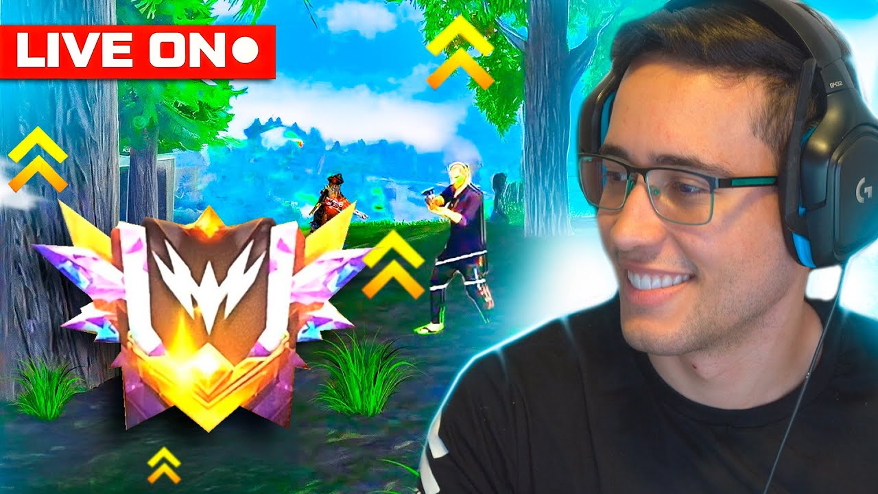 FREE FIRE AO VIVO 🔴 CAMPEONATO E RANK ! EM BUSCA DOS BOOYAH 💙 LEVELUP FF MOBILE