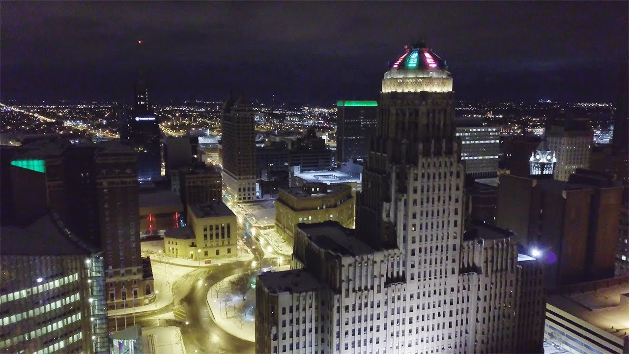 Buffalo, NY Glowing City Lights