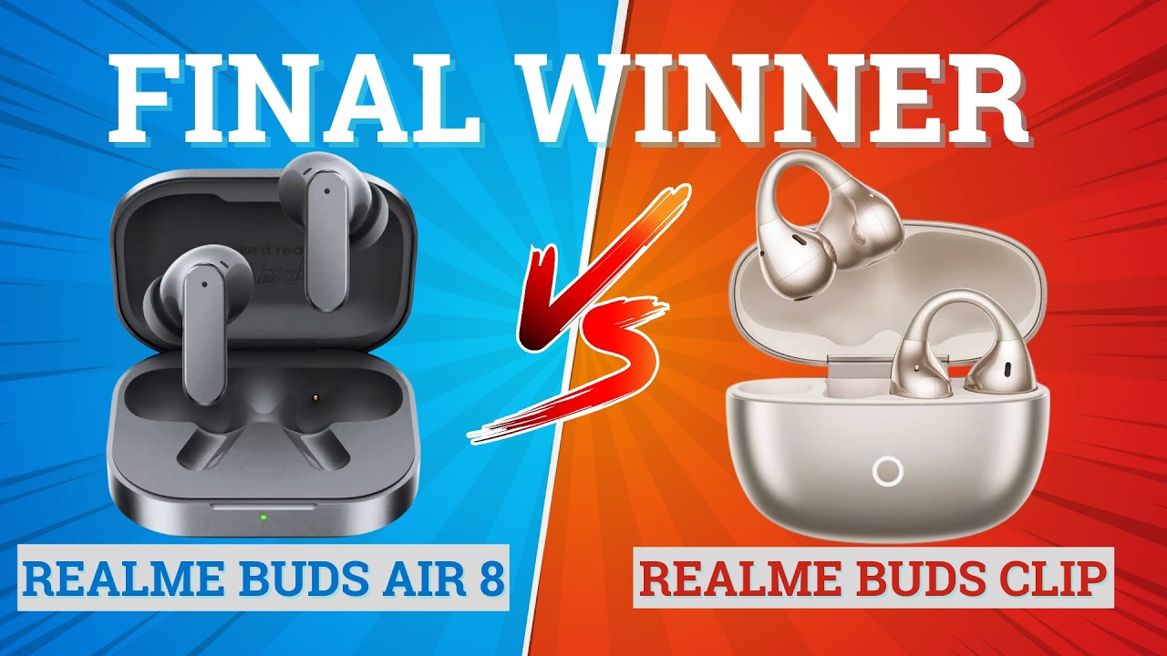 Realme Buds Clip vs Realme Buds Air 8⚡ Full Comparison ⚡Best for Music, Bass & Gaming 🔥