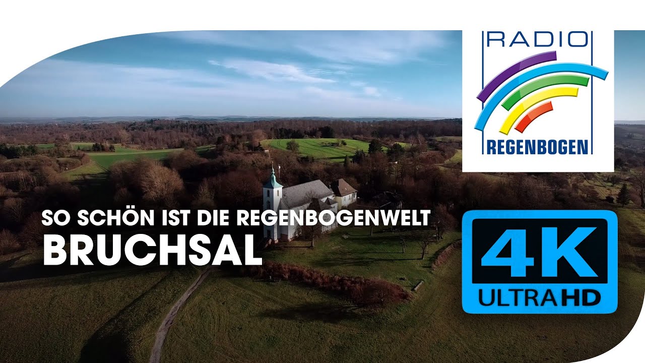 Bruchsal von oben | Schloss | Michaelsberg | Radio Regenbogen | 4K