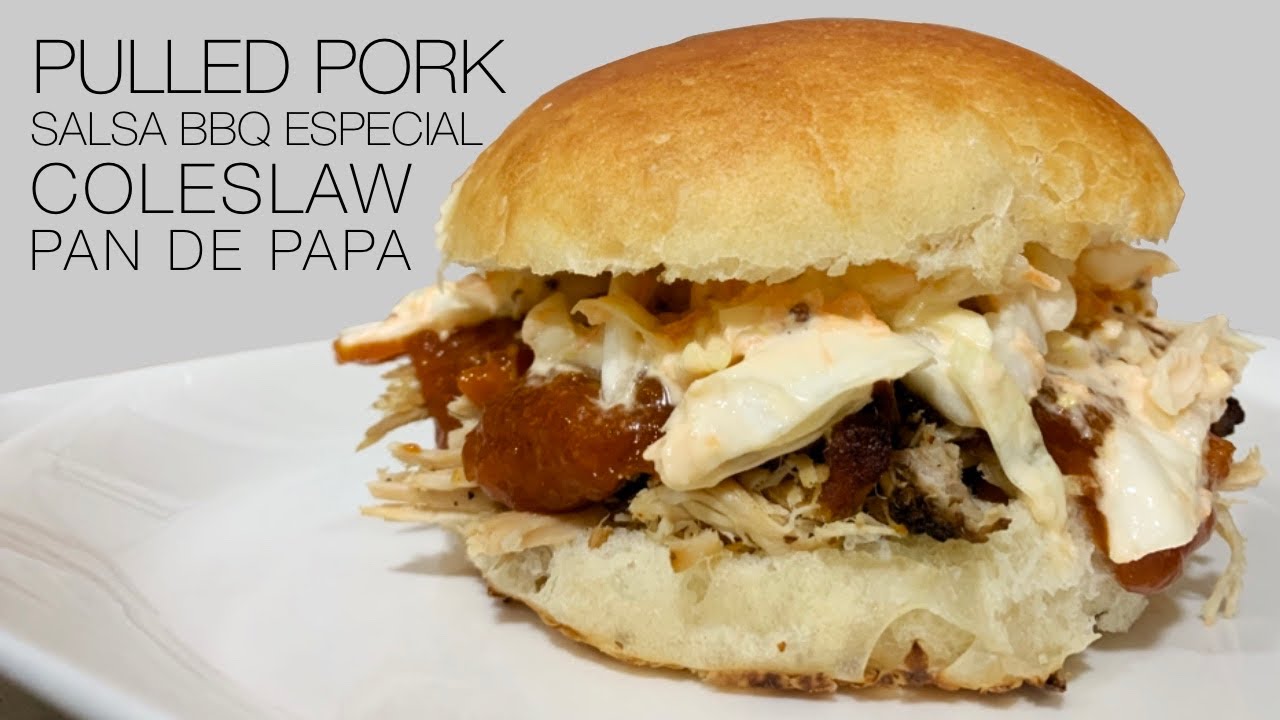 HAMBURGUESA PULLED PORK 🍔 desde cero [PAN DE PAPA]