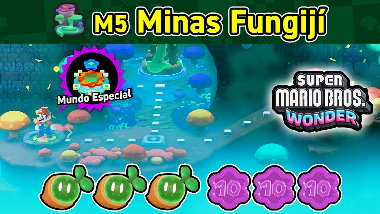 M5 MINAS FUNGIJÍ camino secreto al mundo especial Super Mario Bros Wonder