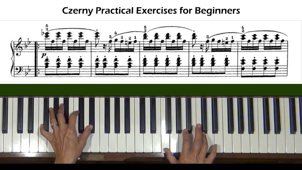 Czerny Practical Exercises for Beginners Op. 599, No. 64 Piano Tutorial