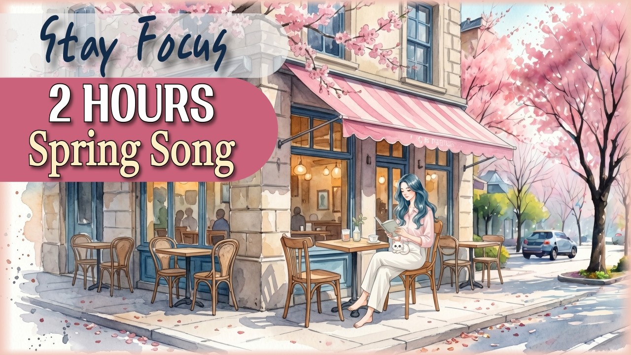 Study Cafe Vol.28 🧡 2 Hours Spring Comfort Songs🎙️for Study & Work | Deep Focus |