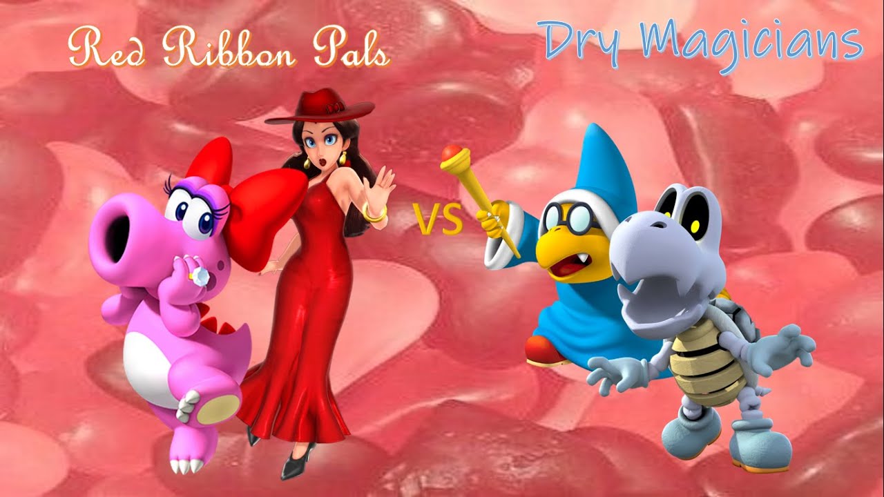 Mario Tennis Aces - Birdo and Pauline vs Dry Bones and Kamek (Red Ribbon Pals vs Dry Magicians)
