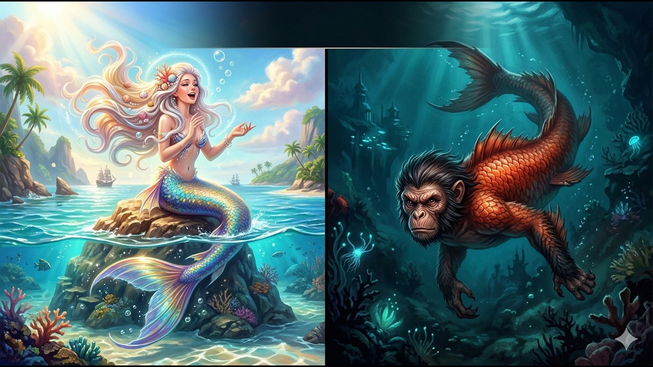 Disney vs. Reality: The CREEPY Mermaids You Never Knew Existed! 🧜‍♀️🐒