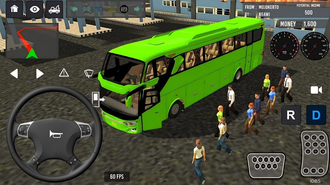 Euro Coach Bus Realistic Drive On Highway In Game - 2024 Indonesia Bus Simulator Android -GamePlay