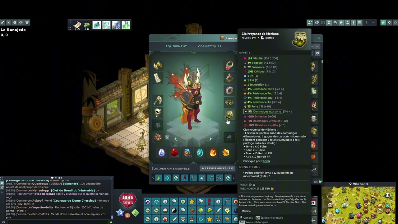 [Dofus 3.3] Iop Terre Stuff 90% Do Finaux 1800 Force -14 000 COCO !!!