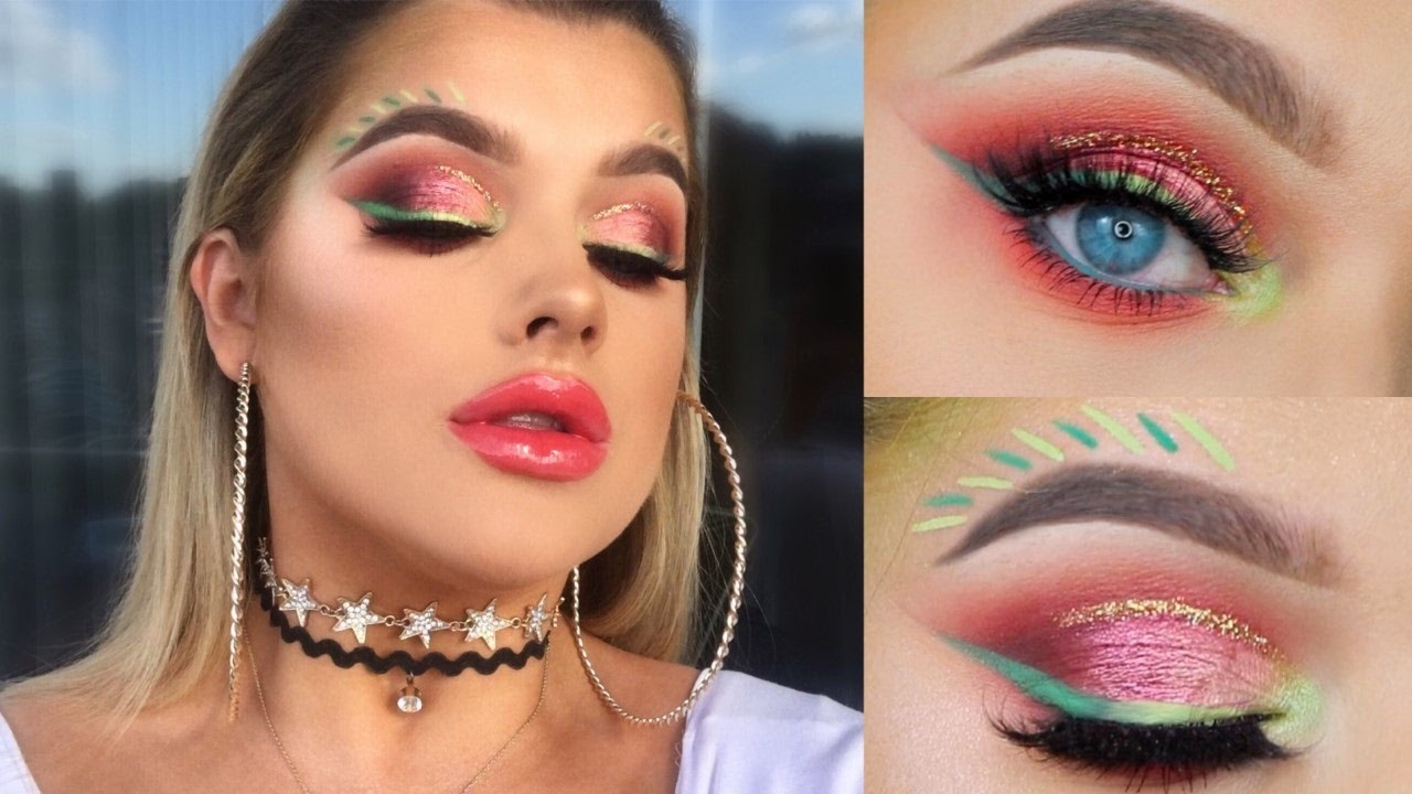 COLOURFUL GLAM FESTIVAL MAKE UP! | Rachel Leary
