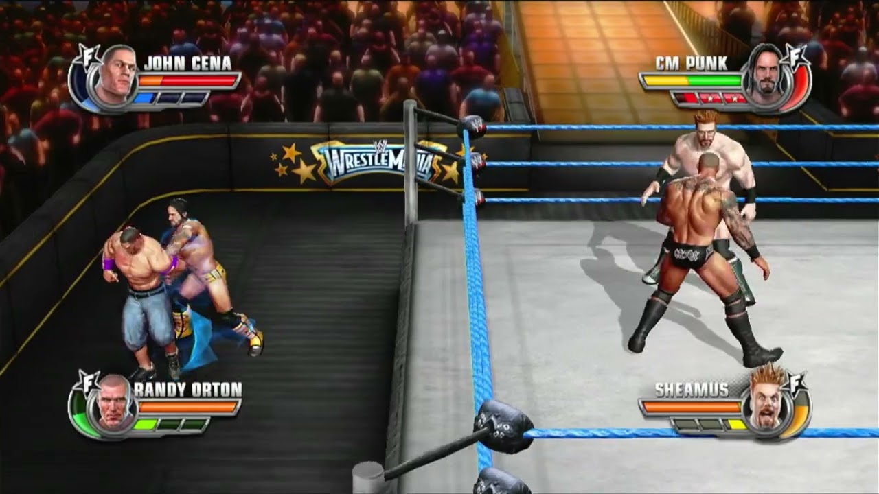 Intense Fatal Four Way Match - WWE All Stars