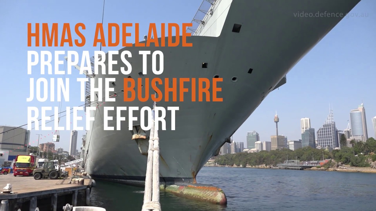 HMAS Adelaide bushfire relief