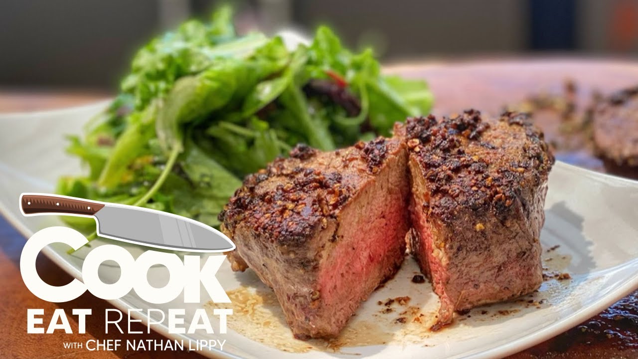 How to Make Steak Au Poivre (Pepper Crusted Steak) | Cook Eat Repeat | Blackstone Griddles