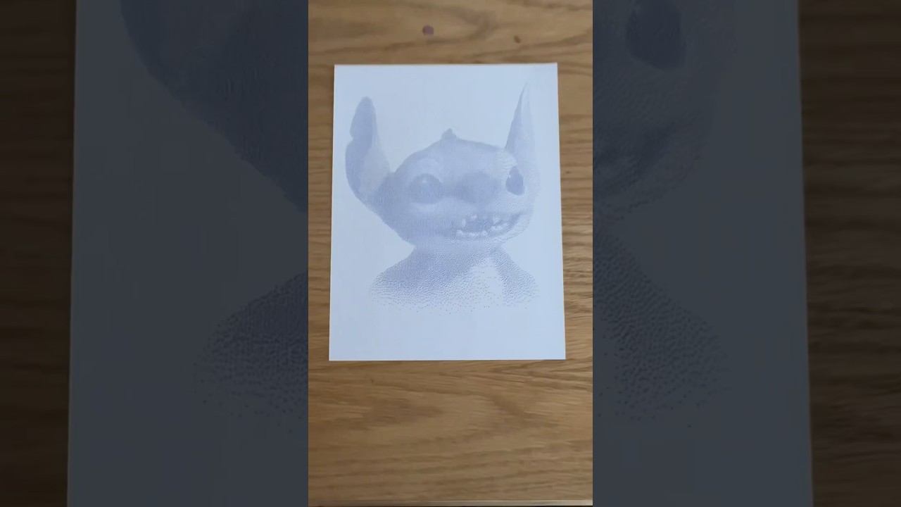 Live Action Stitch Drawing! #liloandstitch2025 #stitchart #disneyfanart #disneydrawing #disneyart