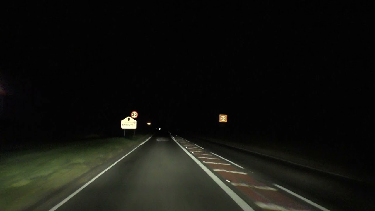 Night Drive On The B4084 Between Pershore & Worcester, Worcestershire, England 24th September 2021