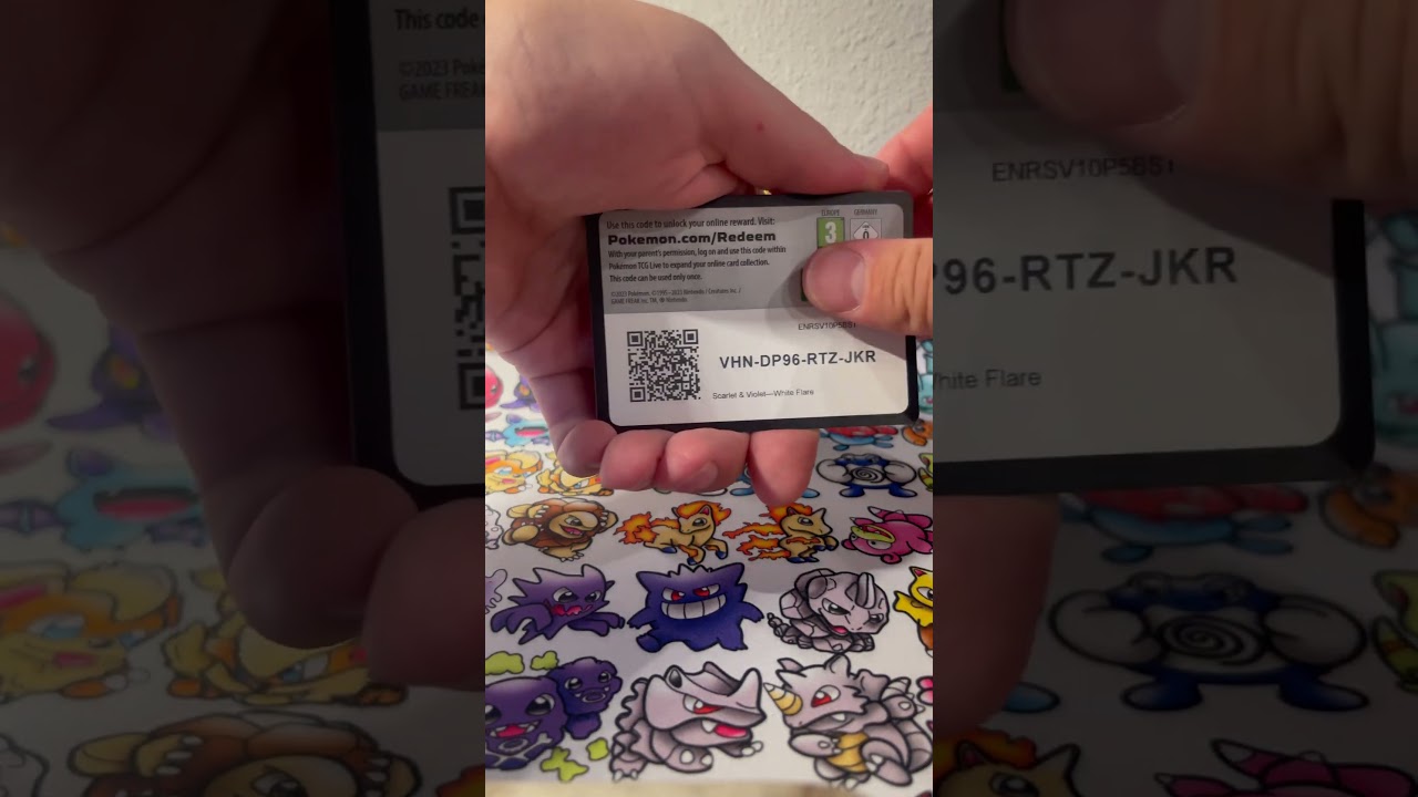 Pok&eacute;mon Scarlet & Violet White Flare Code Cards #pokemon #tcg