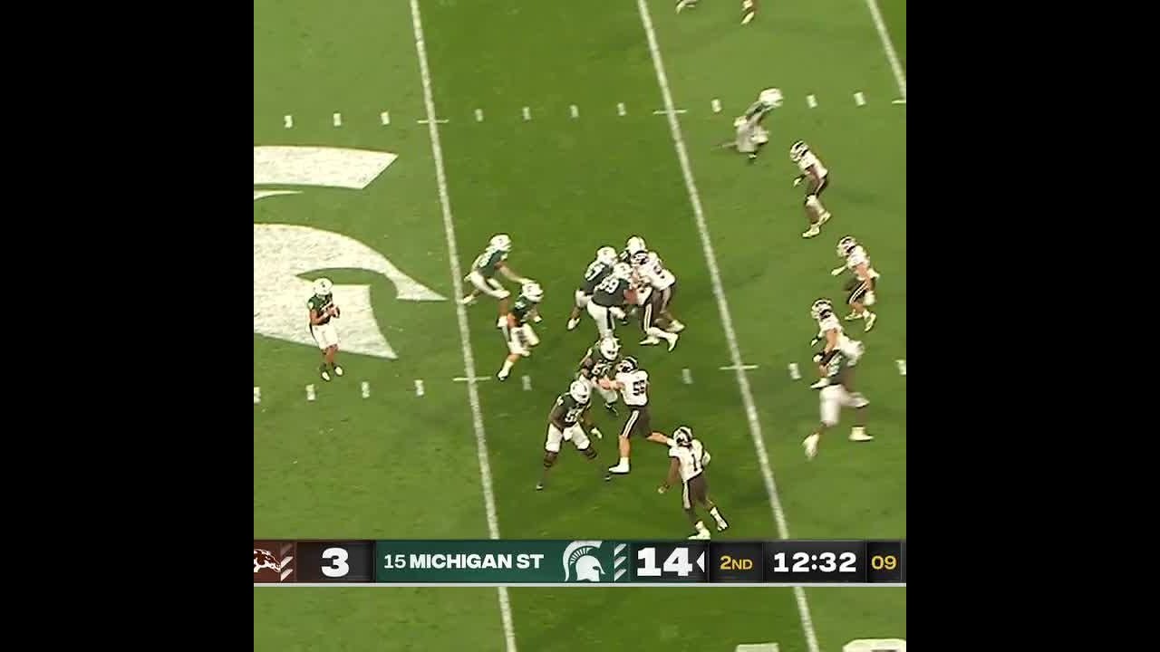 Мичиган Стэйт, WR Кион Коулман, TD против Western Michigan | Футбол Big Ten