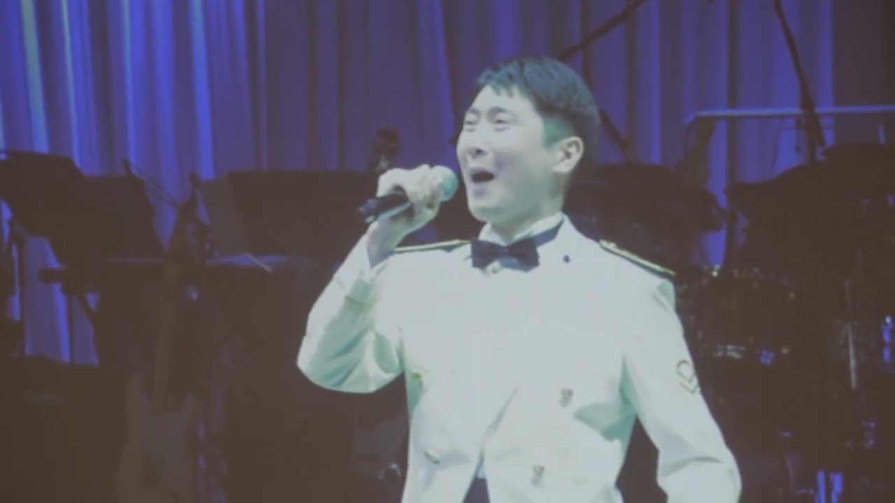 令和５年度自衛隊音楽まつりリハーサル前「栄冠は君に輝く」橋本晃作２等海曹 2023.11.16