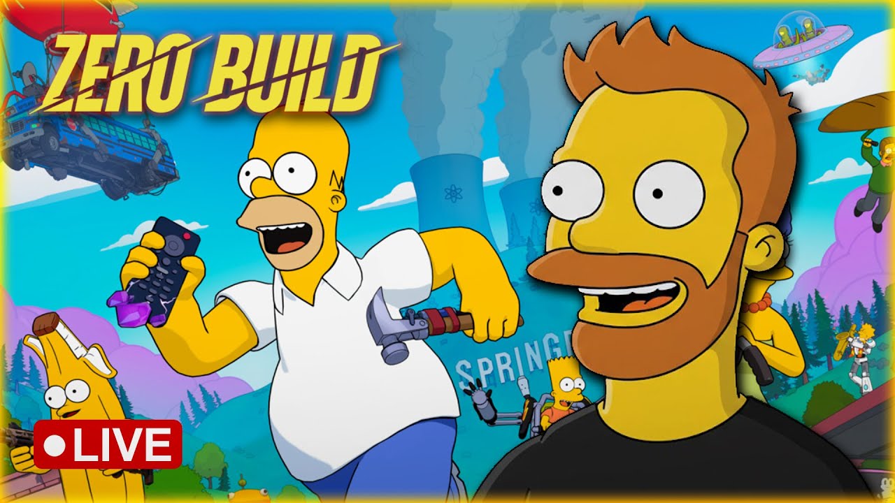 Playing the Simpson's Season LIVE for the first time! Fortnite Zero Build LIVE