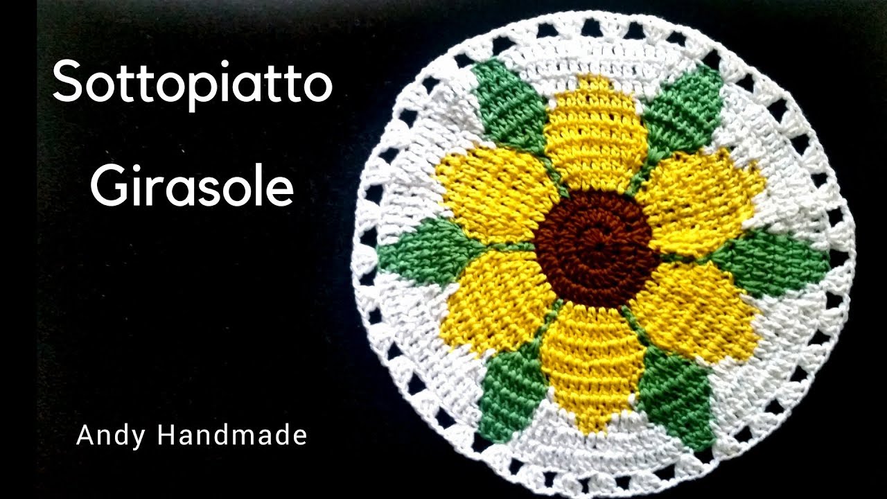 Sottopentola o sottopiatto girasole -  uncinetto facile