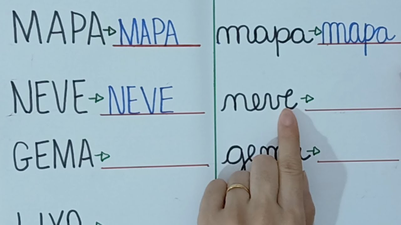 Aprendendo a Ler e escrever - Formação de Palavras - Letra cursiva - EJA - Alfabetização