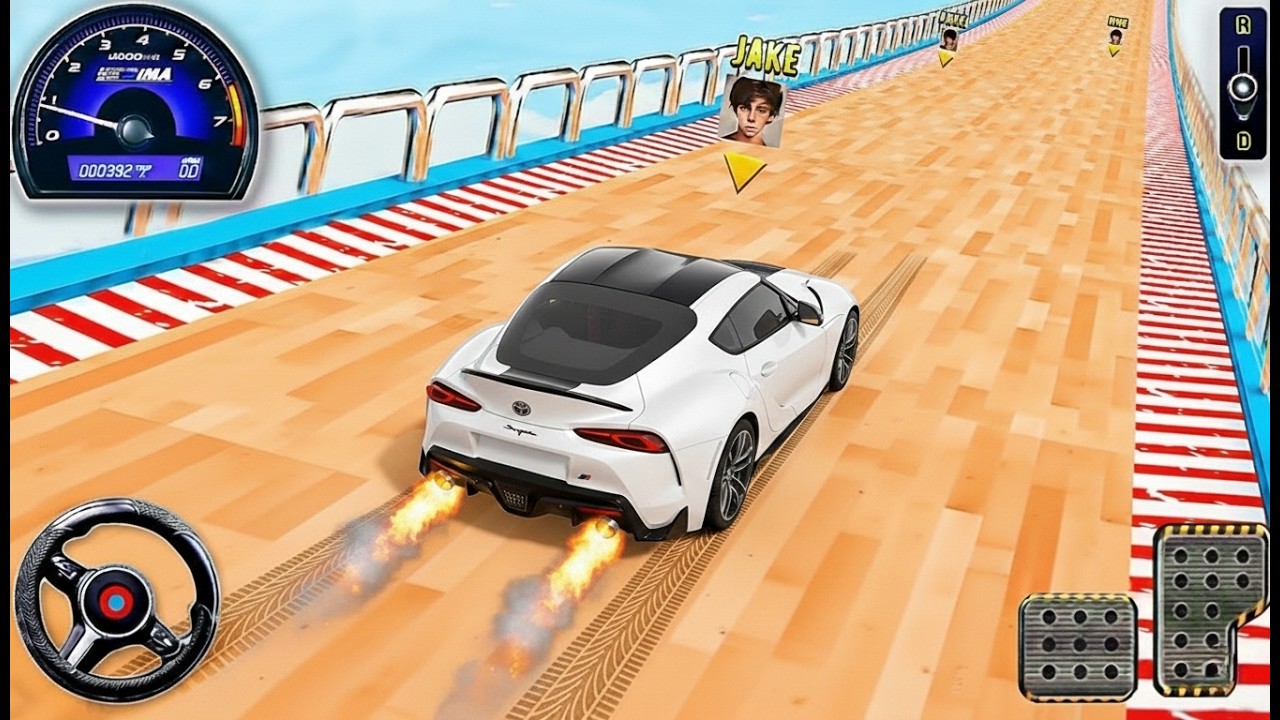 GT car Stunt Racing Game - Extreme Sky Track Speed Test - Android GamePlay 