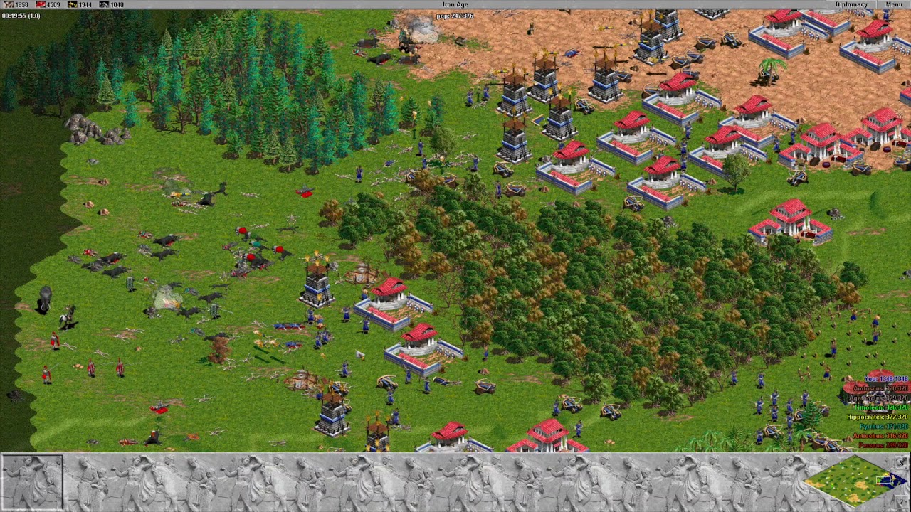 Mioan vs 7 Macedonian Deathmatch hardest, Age of Empires HD