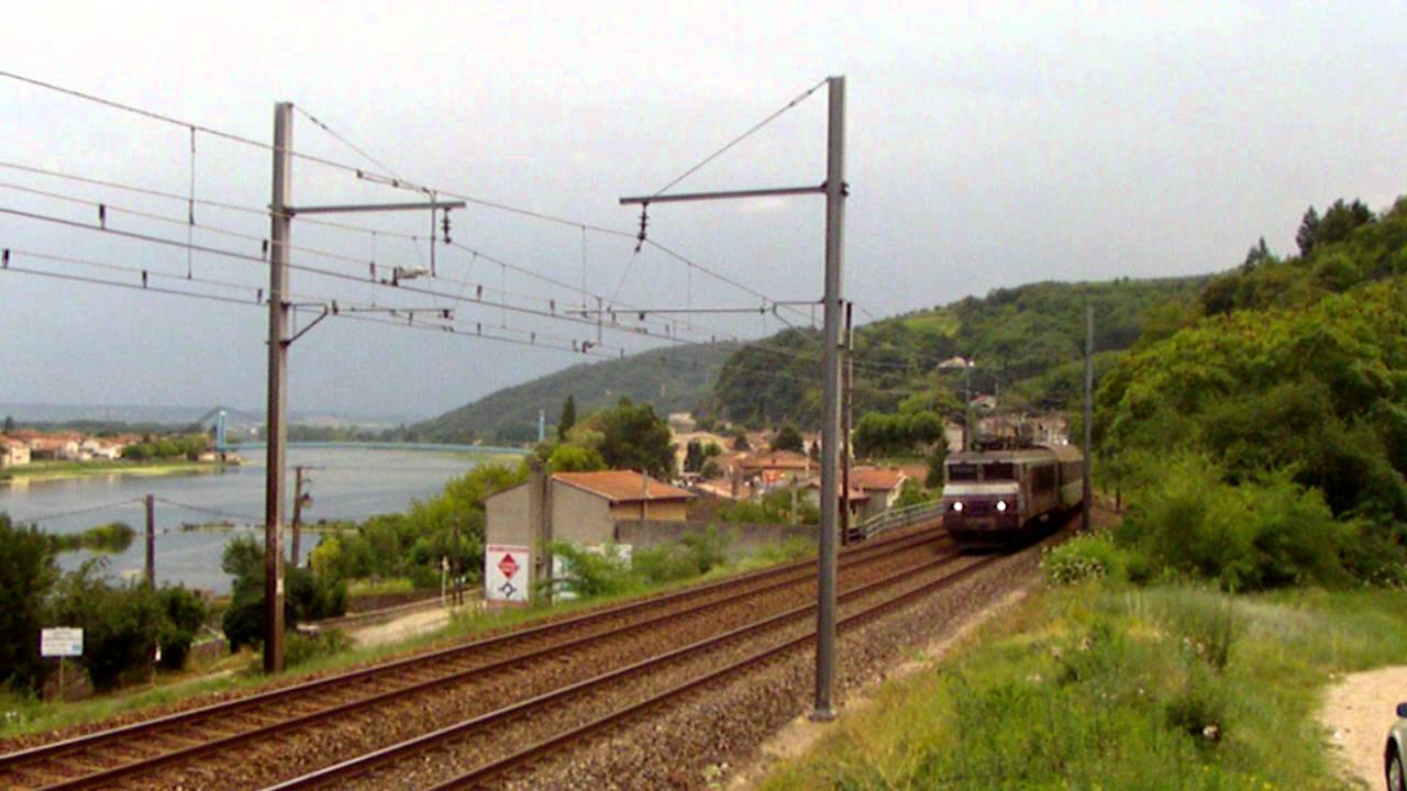 BB22000 + ter - Train Marseille Lyon- Serrières rive droite du rhône